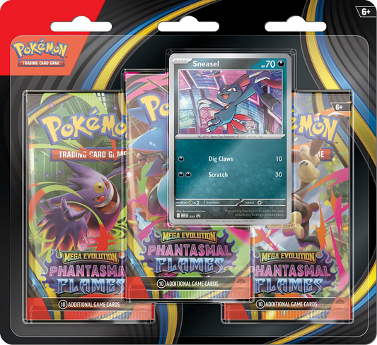 Pack 3 boosters Méga-Évolution - Flammes Fantasmagoriques (Tripack ME02)